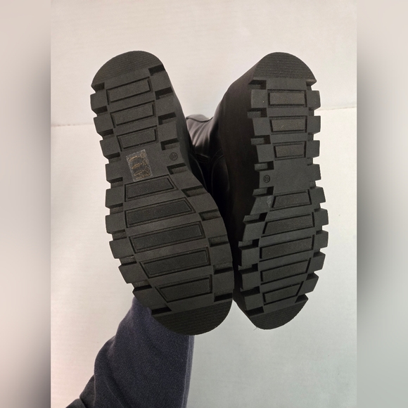 Nila & nila platform lace up woman's black boots size 40 combat grunge fall moto - Picture 14 of 17